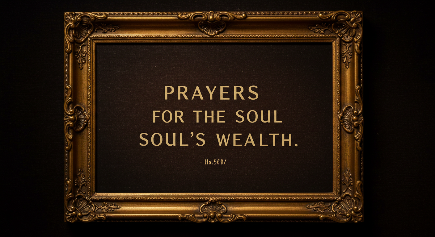 Prayers For the Soul’s Wealth