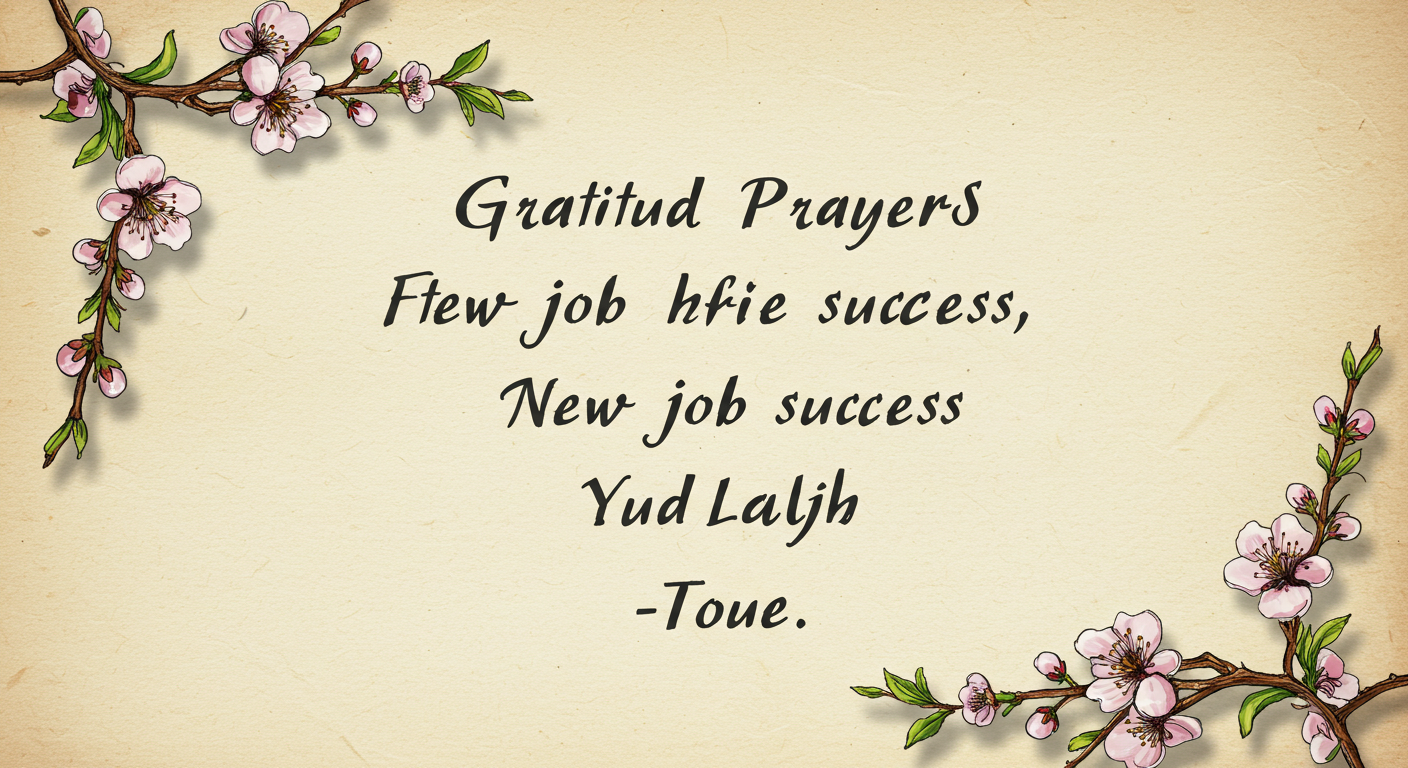 Gratitude Prayers for New Job