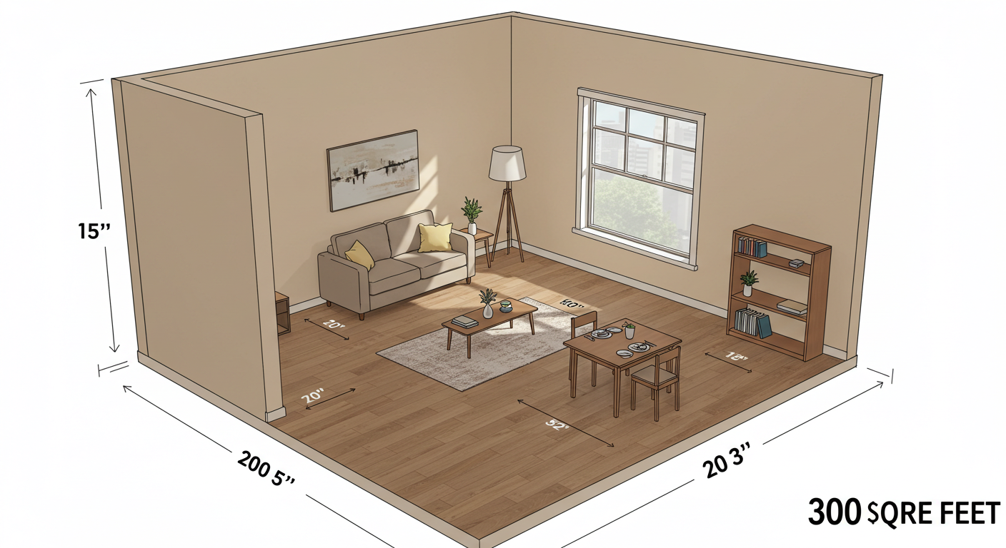 How Big Is 300 Square Feet?